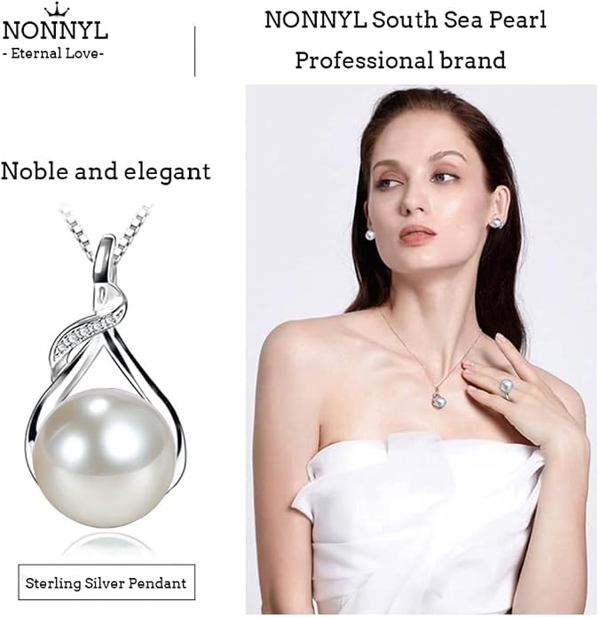 NONNYL Pearl Necklace, Gifts for Women Wife, Mothers Day Gifts for Mom Wife Women Girlfriend Her on Valentines Day Gifts for Her Gifts Wedding Anniversary Christmas Day Gifts Birthday Day Gifts Jewelry