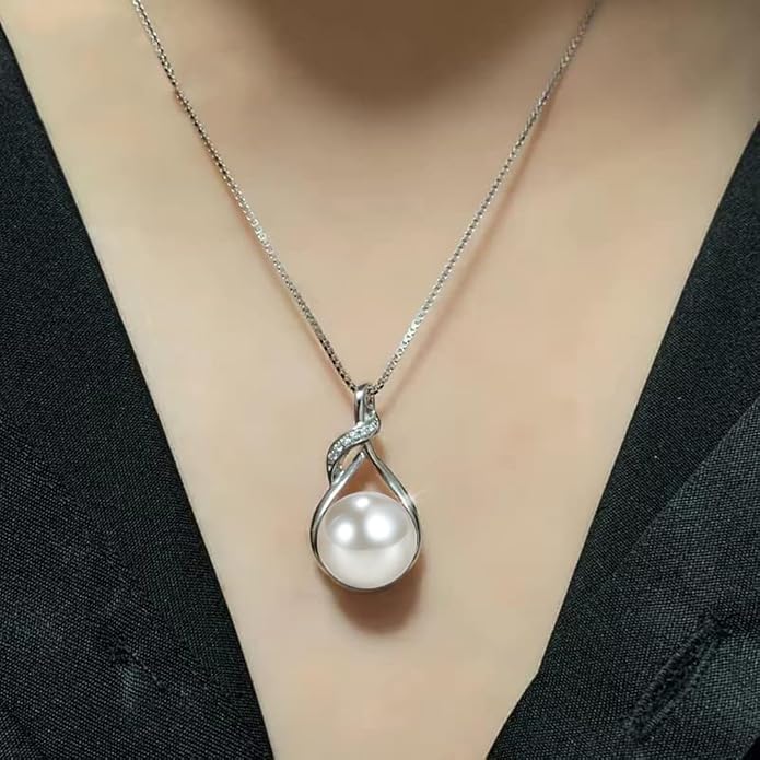 NONNYL Pearl Necklace, Gifts for Women Wife, Mothers Day Gifts for Mom Wife Women Girlfriend Her on Valentines Day Gifts for Her Gifts Wedding Anniversary Christmas Day Gifts Birthday Day Gifts Jewelry
