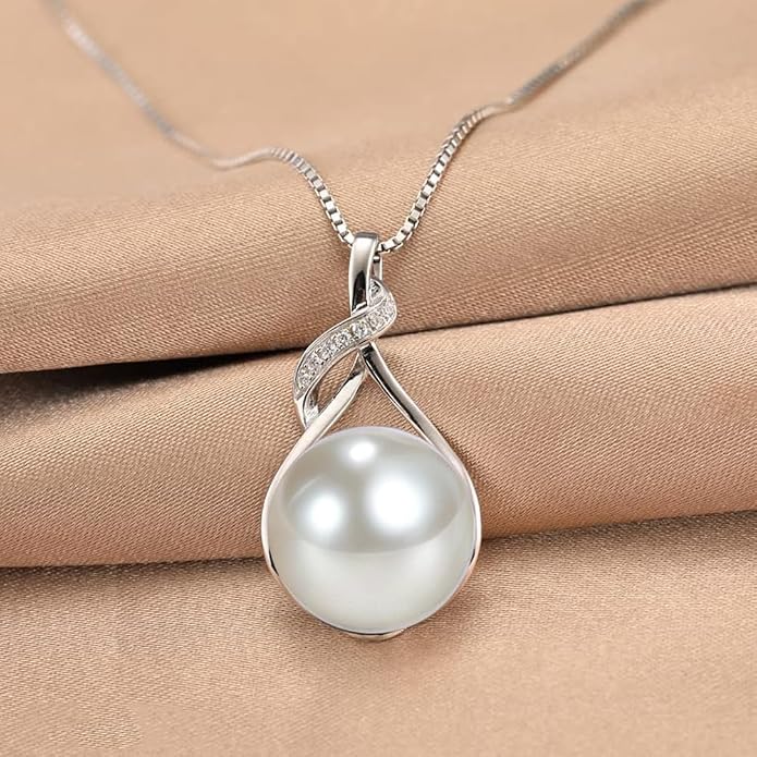 NONNYL Pearl Necklace, Gifts for Women Wife, Mothers Day Gifts for Mom Wife Women Girlfriend Her on Valentines Day Gifts for Her Gifts Wedding Anniversary Christmas Day Gifts Birthday Day Gifts Jewelry